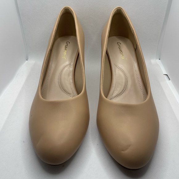 Greatonu Women's Round Toe Low Heels Closed Toe Dress Shoes, Size 10, New - Picture 3 of 10